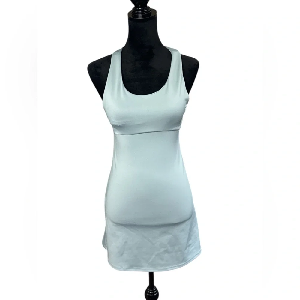ALO Yoga Mint Green Racerback Mini Dress - Picture 2 of 6
